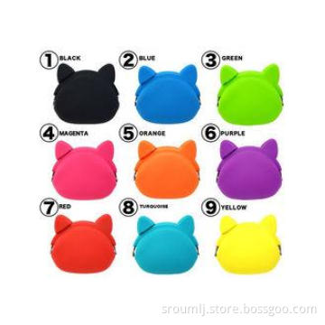 Cartoon Soft Silicone Coin Purse For Kids Wallets , 9 Color